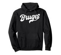 Écriture Cursive rétro de Bruges Love Belgium City Pride Sweat à Capuche