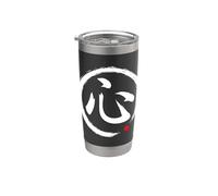 Écriture de caractères japonais « Cœur » Gobelet isotherme en acier inoxydable double paroi