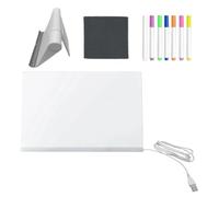 Écriture de tablette - Tableau à dessin LED - Illuminez la planche à dessin acrylique avec 7 stylos à séchage rapide - Pour écoles maternelles, écoles maternelles - Utilisation en intérieur et en