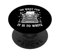 Écrivain auteur romancier drôle Noël Oh What Fun Write PopSockets PopGrip Adhésif