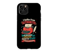 Écrivain Humour autorité écriture créative romancier Coque pour iPhone 11 Pro
