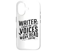 Écrivain : I Make Voices in My Head Work for Me Funny Inspiring Coque pour iPhone 17