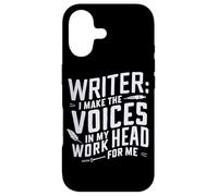 Écrivain : I Make Voices in My Head Work for Me Funny Inspiring Coque pour iPhone 17