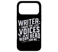 Écrivain : I Make Voices in My Head Work for Me Funny Inspiring Coque pour iPhone 17 Pro Max