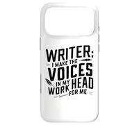 Écrivain : I Make Voices in My Head Work for Me Funny Inspiring Coque pour iPhone 17 Pro Max