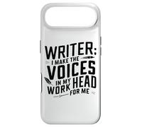 Écrivain : I Make Voices in My Head Work for Me Funny Inspiring Coque pour iPhone Air