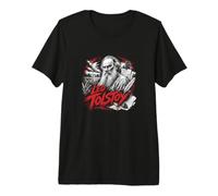 Écrivain Léon Tolstoï Sagesse Littérature Russe T-Shirt Haut de Gamme