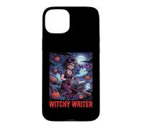 Écrivain sorcière Machine à écrire Auteur romancier Auteur Effrayant Coque pour iPhone 15 Plus