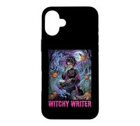 Écrivain sorcière Machine à écrire Auteur romancier Auteur Effrayant Coque pour iPhone 16 Plus