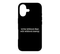 Écrivez sans Peur. Éditer sans miséricorde. Écrire Un écrivain Meme Coque pour iPhone 17