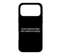 Écrivez sans Peur. Éditer sans miséricorde. Écrire Un écrivain Meme Coque pour iPhone 17 Pro Max