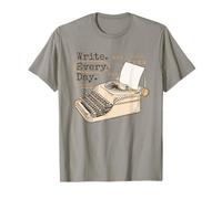 Écrivez Tous Les Jours Vintage Machine à écrire écrivain écriture rétro Meme T-Shirt