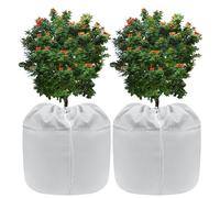 ECRIZA üCk Lot de 2 protections thermiques de pot avec cordon de serrage, protection thermique pour plantes, protection de pot de plantes, pour protection contre le gel et l'humidité, 2 pièces - 70 x