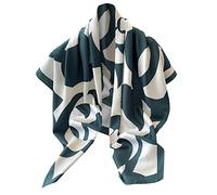 Ecroon Foulard Carré Echarpes et Foulards Châles Écharpes Square Motif d'Impression Satin de Soie Bandanas Femme