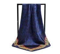 Ecroon Foulard Carré Echarpes et Foulards Femme Châles Écharpes Square Motif d'Impression Satin de Soie Bandanas