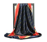 Ecroon Foulard Femme Bandeau Soie Ressentir Bandanas Cheveux Chale/Foulards/Etole/Echarpe-Grand carre Satin 90x90cm