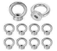 Écrou À Anneau M6 10 Pièces Anneau De Levage M6 Inox, Boulon À Oeil M6 Inox, Écrou À Oeil De Levage, Pour Les Accessoires De Levage Et Raccord De Corde, Polissage De Surface, Argent
