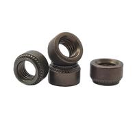 Écrou à auto-serrage en acier inoxydable 304, écrou à sertir galvanisé M2 M2.5 M3 M4 M5 M6 M8 M10, attaches de Machine-outil(Black Carbon Steel,M5-2 (20Pcs))