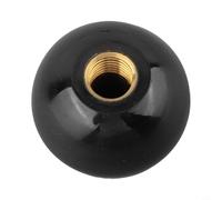 Écrou à bille avec poignée de machine-outil avec noyau en laiton et boule pour tour, travail du bois, verre et équipement alimentaire - Noir ou rouge (pour M12-40BLACK)