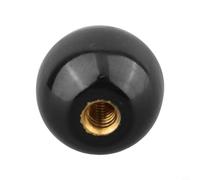 Écrou à bille de poignée pour machines-outils, noyau en laiton avec boule - Noir ou rouge, compatible avec tour, travail du bois, équipement alimentaire et pharmaceutique (-16BLACK)