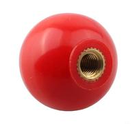 Écrou à bille pour applications de poignée sur équipement de tour et systèmes mécaniques avec boule en bakélite et noyau en laiton massif (M5-20rouge)