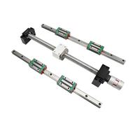 Ecrou à billes en métal 2 pièces HGR15 150-1000 mm guide linéaire + 4 HGH15CA bloc SFU1204 vis à billes avec boîtier BKBF10 DSG12H joint (750 mm)
