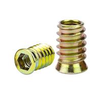 Écrou à bois M6 M8 M10 en acier au carbone zingué, écrou fileté for bois, écrou à bois hexagonal, connecteur à visser(M10x30 5pcs)