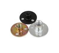 Écrou à bride galvanisé à trois trous, plaque de fer, serrure for attelle de meubles en bois, pied de canapé M6 M8 M10 M12(Green,5PCS)