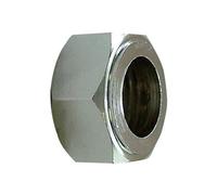 Ecrou à collet battu 15/21 - 12 chromé - - D02006C