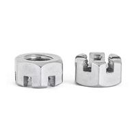 Écrou à couronne à six pans creux à tête ronde fendue en acier inoxydable 304(M12 (5Pcs))