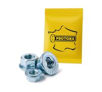 Ecrou a Embase Crantée M6 : 20 Pcs Visserie Inox pour Vis Boulon Rondelle | Ecrou Frein Hexagonal Collerette | Bride Blocage Acier A2 Anti-Rouille - DIN 6923 | PROTORX