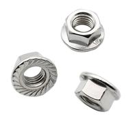 Ecrou a Embase Crantée M6 : 50 Pcs Visserie Inox pour Vis Boulon Rondelle | Ecrou Frein Hexagonal Collerette | Bride Blocage Acier A2 Anti-Rouille - DIN 6923 | PROTORX
