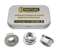 Ecrou à Embase Crantée M8 : Boite 15 Pcs Inox pour Boulon Rondelle | Frein Hexagonal Collerette | Blocage Bride Acier A2 Anti-Rouille - DIN 6923 | Boite Rangement PROTORX