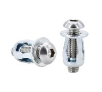 Écrou à expansion à pétales, Écrous à rivets en métal en forme de pétale en acier, écrous multicolores, plusieurs tailles, 40/60 pièces(Hex Round(Silver),M4x20(60Pcs))