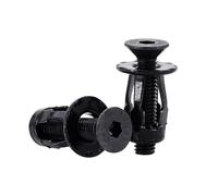 Écrou à expansion à pétales, Écrous à rivets en métal en forme de pétale en acier, écrous multicolores, plusieurs tailles, 40/60 pièces(Hex Flat (Black),M4x20(40Pcs))