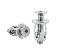 Écrou à expansion à pétales, Jack Nuts Rivet Nut Bolt Kit Forme De Pétale Multicolore M4 M5 M6 M8 20/30/50Pcs(Flat Head (Silver),M4x16(20Pcs))
