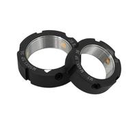 Écrou à insert en laiton Écrou de verrouillage de précision de type F M12-M260, rond for vis à billes et broche de Machine-outil, résistant aux vibrations Anti-lâche(M14x1.0 F)