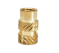 Écrou à insert en laiton Écrou d'insertion thermique en laiton M1 M1.2 M1.4 M1.6 M1.7 M2.5, double sergé, moleté(Length 2.5mm,M2.5 (OD4.5mm) 50pcs)