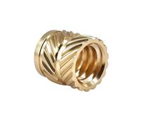 Écrou à insert en laiton Écrous à insert chaud en laiton, 200 à 300 pièces, M2 M2,5, double sergé, moletés(Length 7mm,M2 (OD3.5mm) 300pcs)