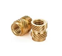 Écrou à insert en laiton Lot de 100 écrous d'insertion en laiton, filetage moleté thermofusible, inserts en cuivre for plastique M1, M1.4, M1.6, M1.7(M1.4x3x2.3(100pcs))