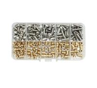 Écrou à insertion thermique en laiton, thermofusible et acier inoxydable, jeu de vis douille hexagonale, imprimante 3D, écrous cuivre, boulon fileté pour Vélo Moto Auto(220pcs YT4)