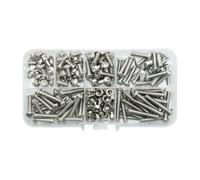 Écrou à insertion thermique en laiton, thermofusible et acier inoxydable, jeu de vis douille hexagonale, imprimante 3D, écrous cuivre, boulon fileté pour Vélo Moto Auto(170pcs M4)