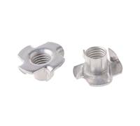 Écrou à main 10/20/50pcs M3 M4 M5 M6 M8 M10 M12 Écrou Haut-Parleur Écrou T-écrou Quatre Griffes Aveugle Insertion Écrous En T Quincaillerie De Meubles En Bois (Size : 50PCS, Color : M10)