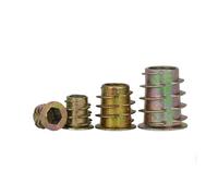 Écrou à main 5-50 pièces M4 M5 M6 M8 M10 bois meubles en bois intégré écrou d'insertion en alliage de Zinc douille hexagonale écrous à bride pour armoire de Table de lit(M10x25 (5Pcs))