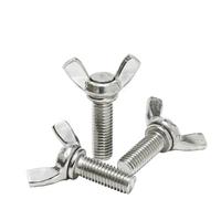 Écrou à main Boulons à ailes papillon M3 M4 M5 M6, serrage manuel, vis à pouce en acier inoxydable 304, longueur 8-50mm, 5 pièces/lot (Color : M4, Size : 40mm x5pcs)