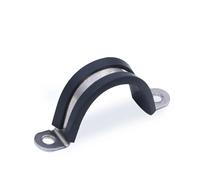 Écrou à main Collier de serrage en U en acier inoxydable 304, 4 à 145 mm, avec bande de serrage en caoutchouc, amortisseur de chocs, 1 à 2 pièces(2pcs 50mm)