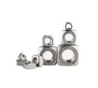Écrou à main Écrous carrés en acier inoxydable 304, lot de 5 à 50 pièces, M3, M4, M5, M6, M8, M10, M12, écrous dimétriques carrés et carrés(M8 x 10Pcs)
