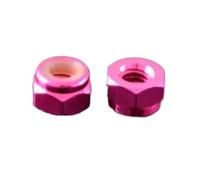 Écrou à main Écrous de blocage en aluminium anodisé coloré, 2/5/10 pièces, M2, M2.5, M3, M4, M5, M6, M8, hexagonaux, en Plastic, autobloquants(Peach red,M3-10pcs)