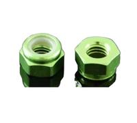 Écrou à main Écrous de blocage en aluminium anodisé coloré, 2/5/10 pièces, M2, M2.5, M3, M4, M5, M6, M8, hexagonaux, en Plastic, autobloquants(Green,M3-10pcs)