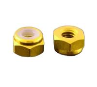 Écrou à main Écrous de blocage en aluminium anodisé coloré, 2/5/10 pièces, M2, M2.5, M3, M4, M5, M6, M8, hexagonaux, en Plastic, autobloquants(Golden,M8-2pcs)